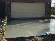 Beton palen betonnen vloer